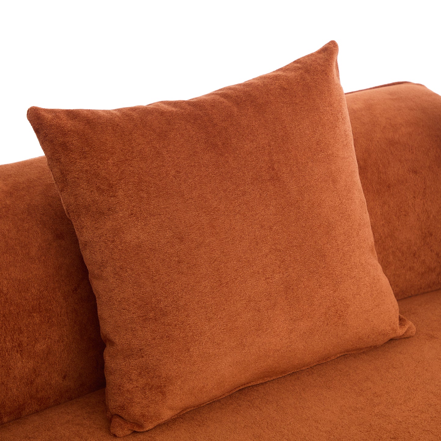 126" Curved Sectional Sofa (Dark Orange-D28 Full Foam) image 12