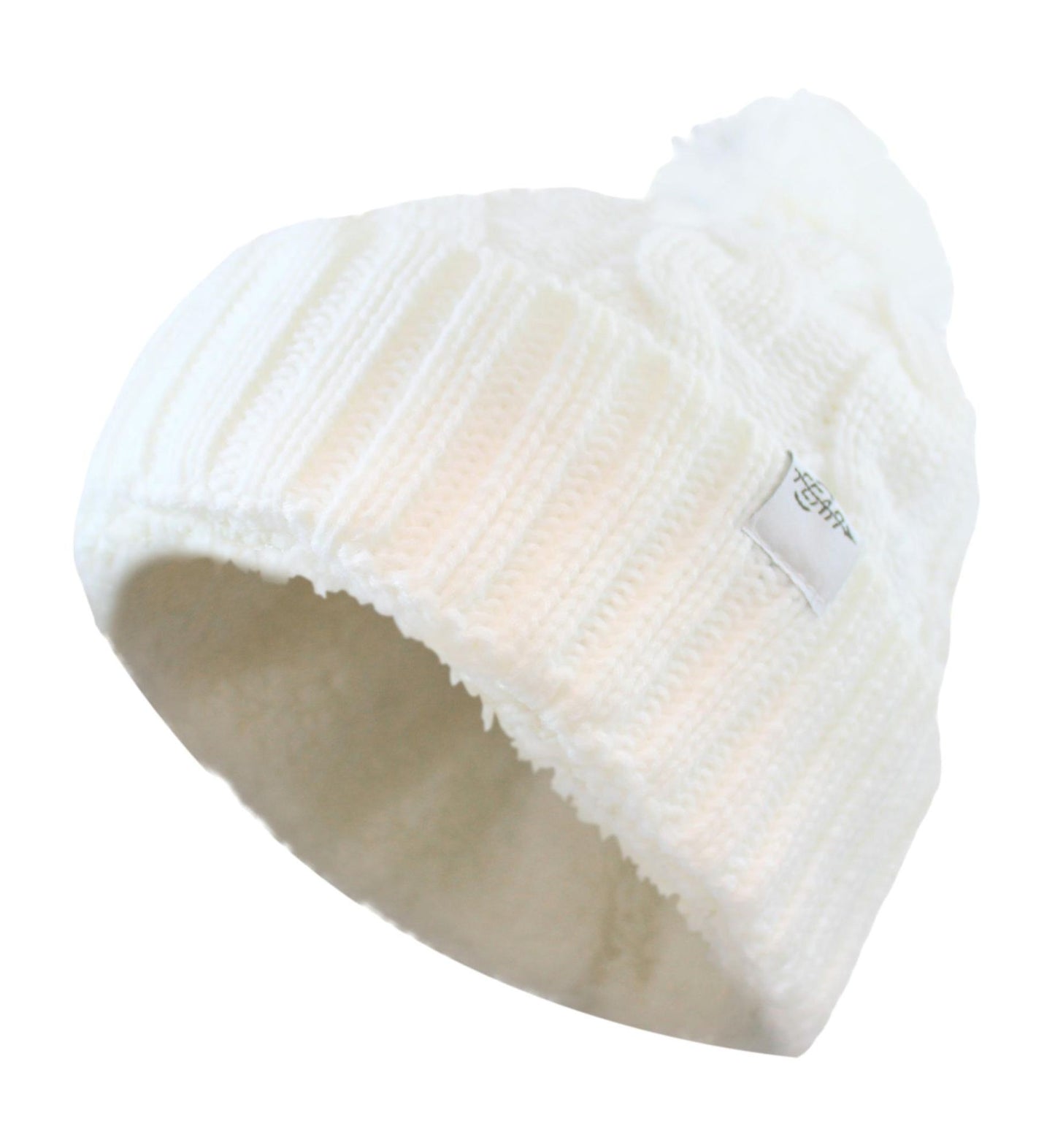 Fear0 NJ Warmest Plush Insulated Lining Knit Cable Cuff Fold Beanie Hat Women image 5