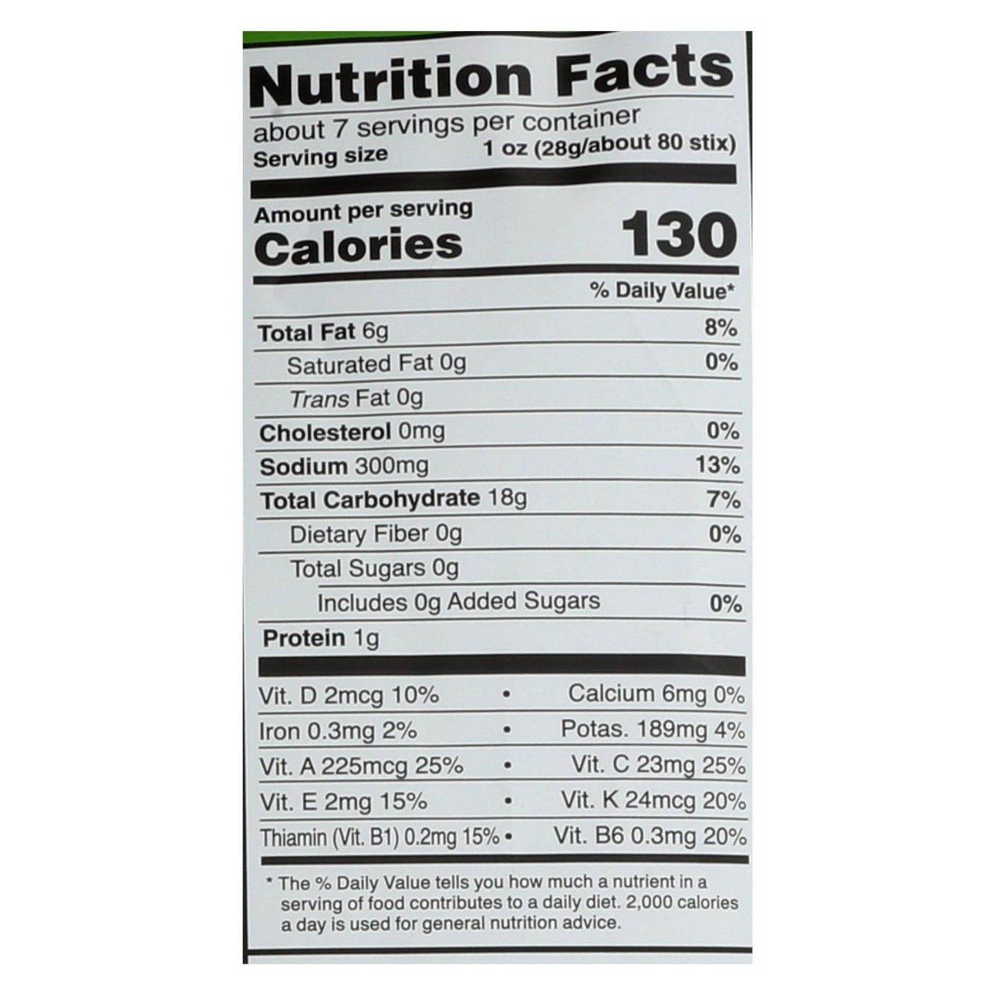 Good Health Sea Salt Veggie Stix - Case Of 10 - 6.25 Oz image 3