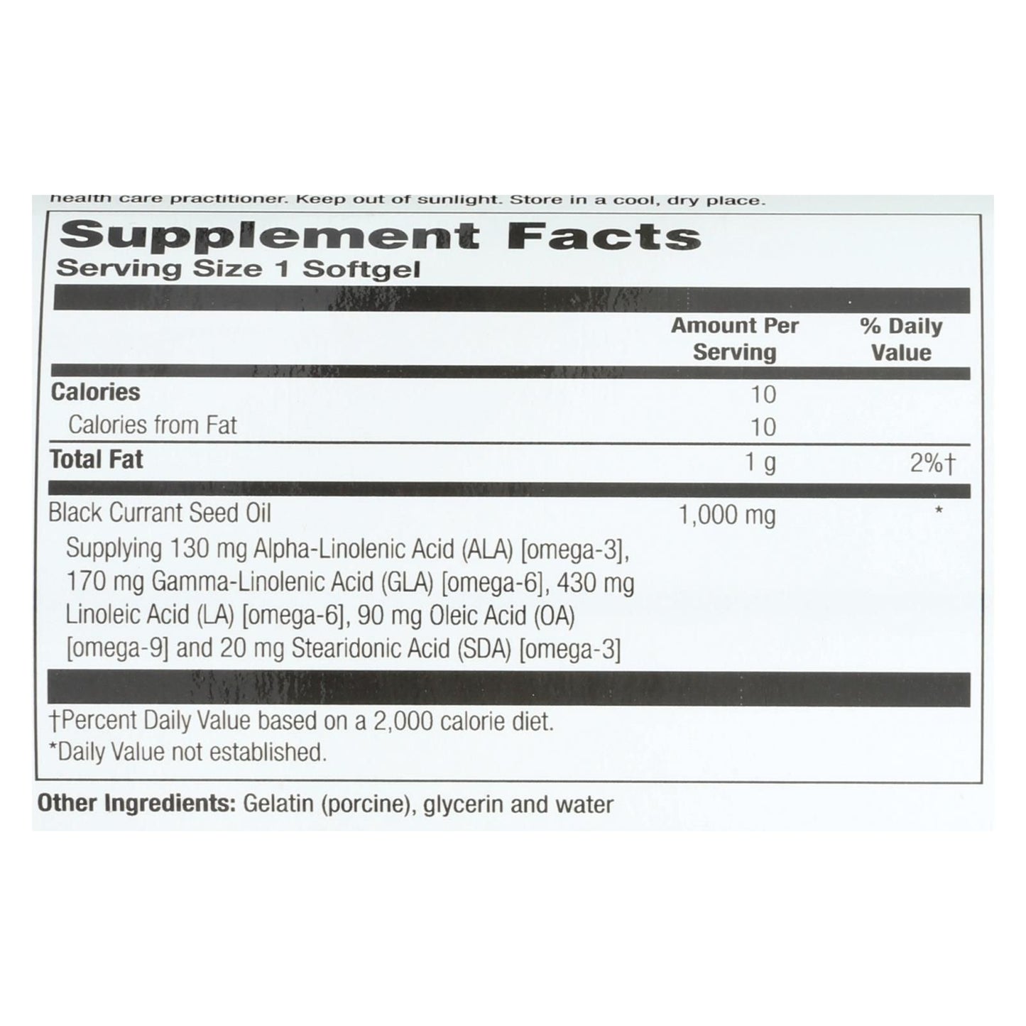 Health From The Sun Black Currant Oil Dietary Supplement - 1 Each - 60 Sgel image 3