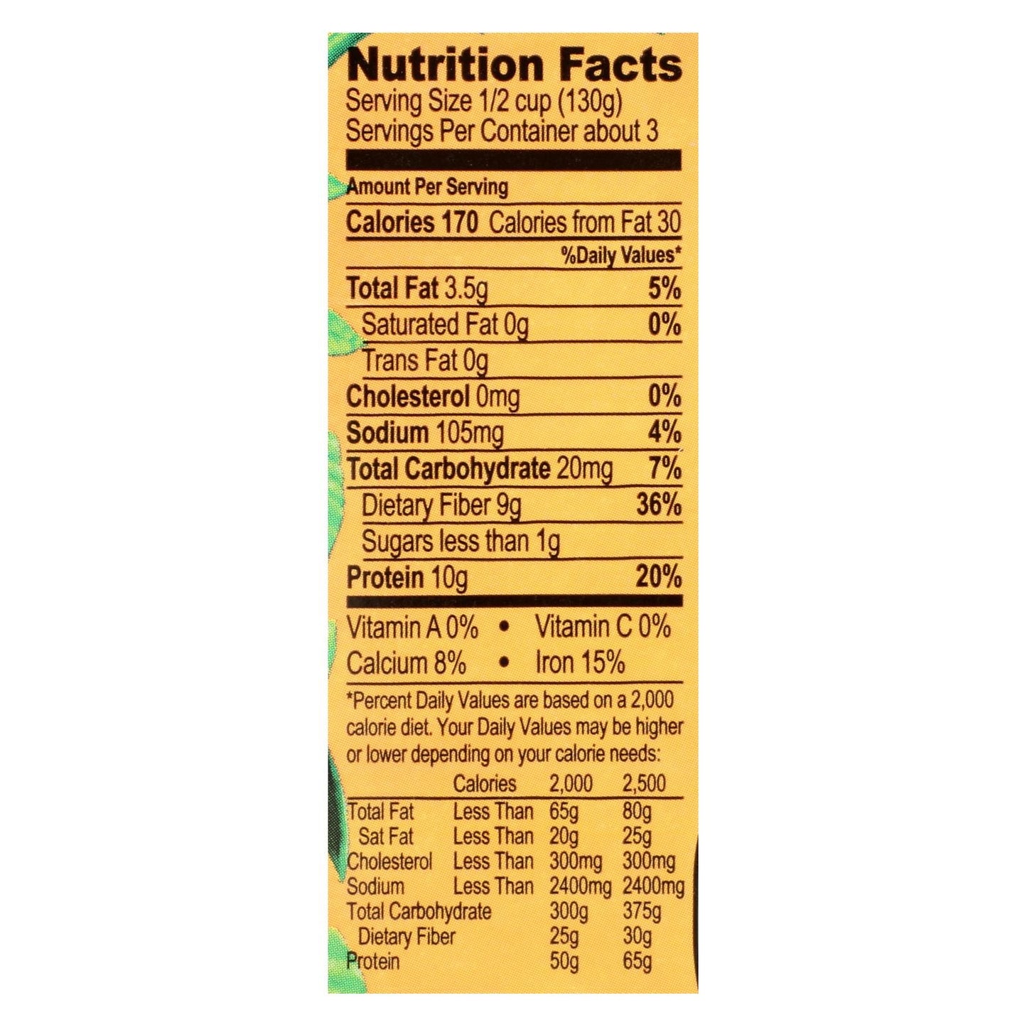 Jack's Quality Organic Garbanzo Beans - Low Sodium - Case Of 8 - 13.4 Oz image 3