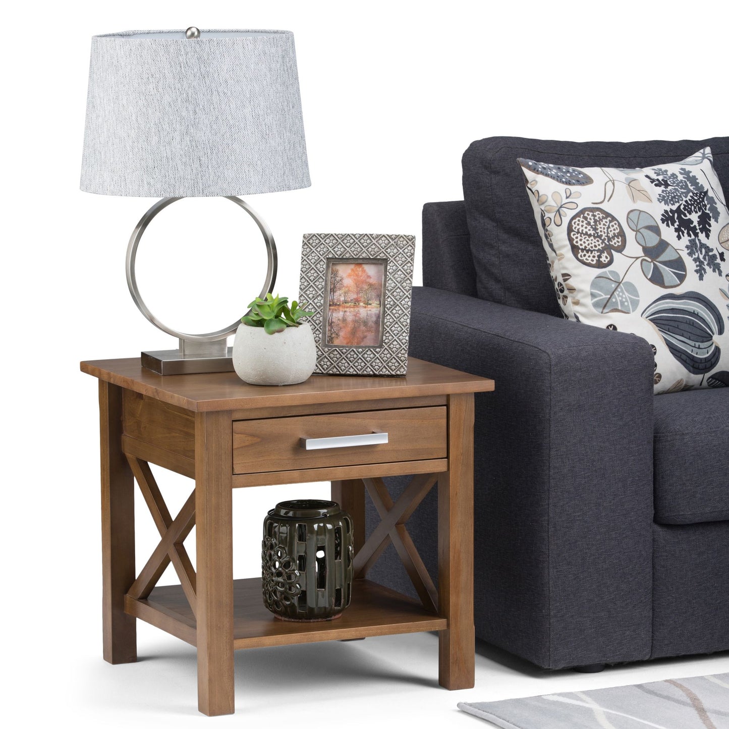 Kitchener - End Table - Medium Saddle Brown image 9