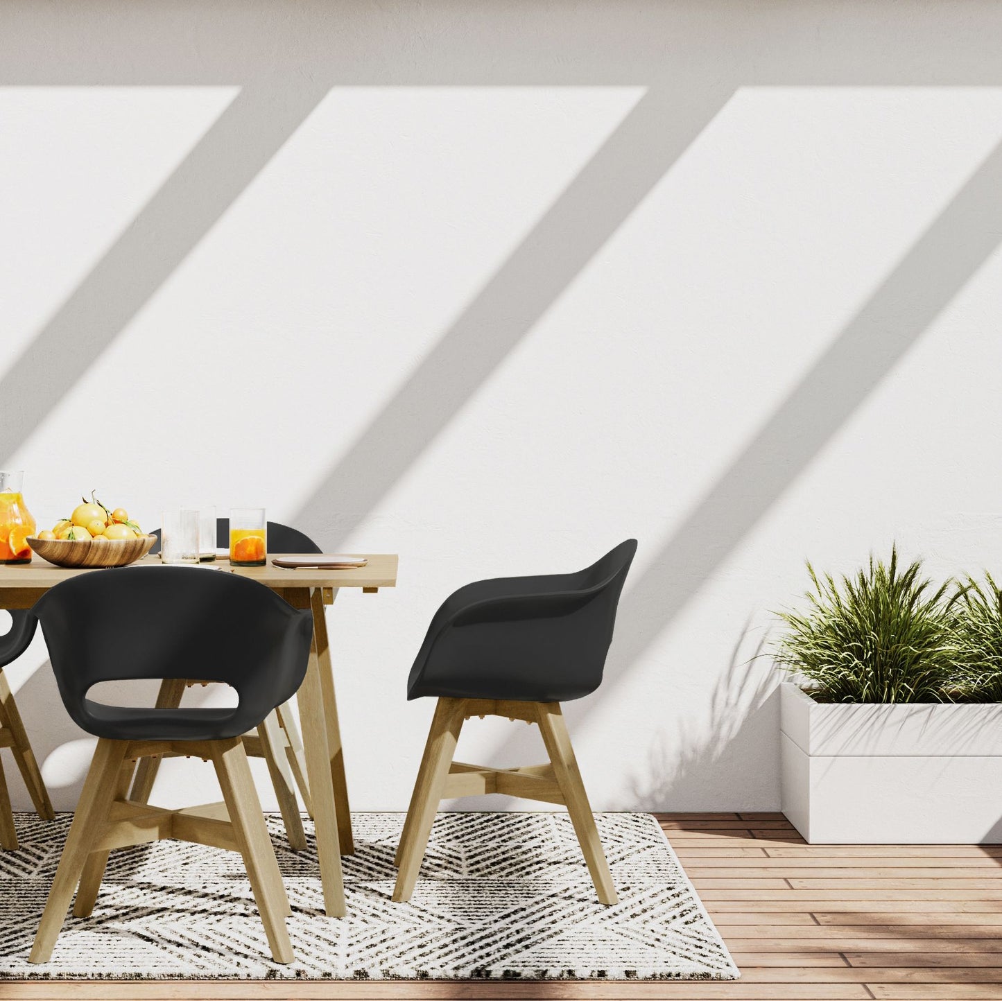 Kona - Outdoor Dining Chair in Plastic (Set of 2) - Black image 10