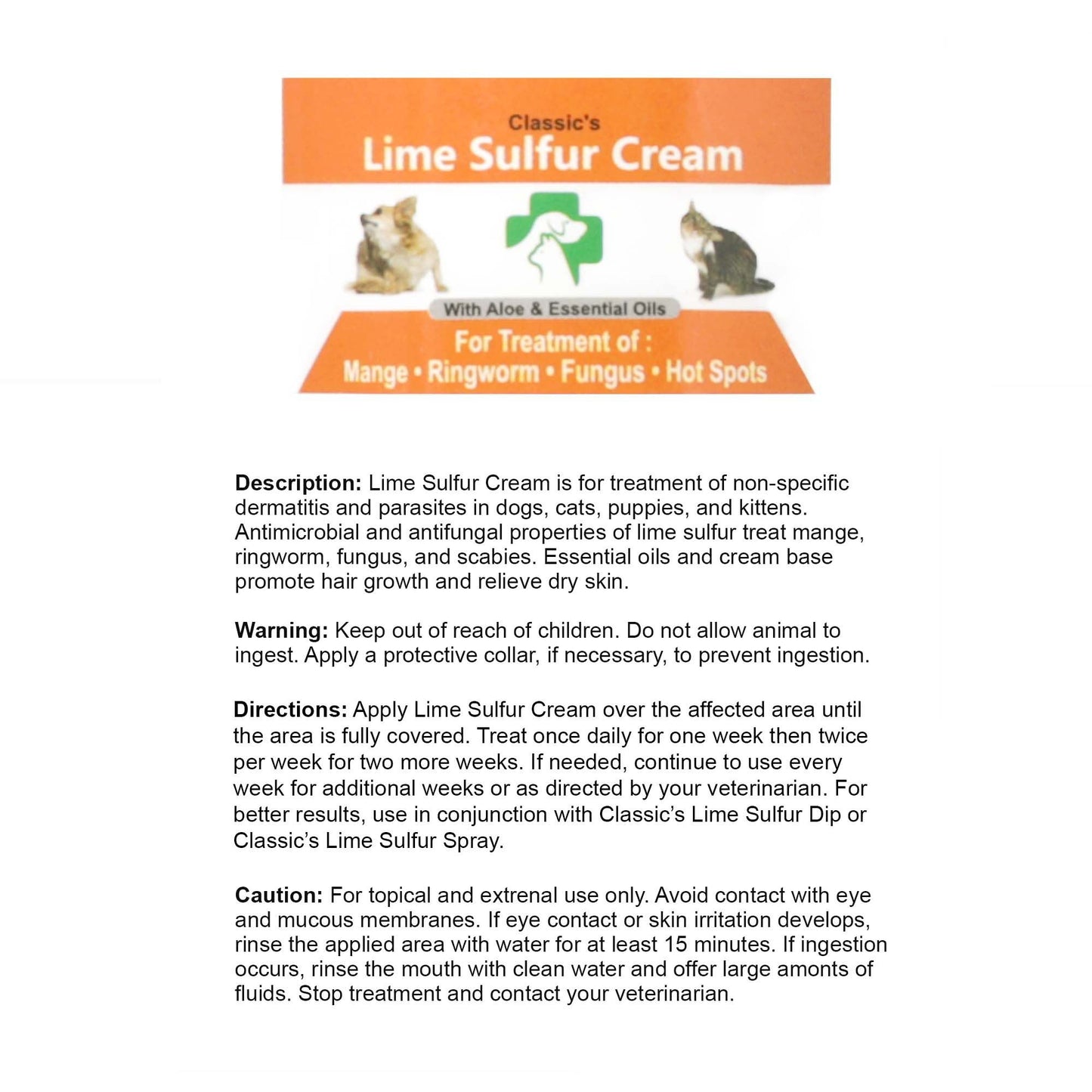 Lime Sulfur Pet Skin Cream - Pet Care and Veterinary Treatment for Itchy and Dry Skin - Safe Solution for Dog; Cat; Pu image 9