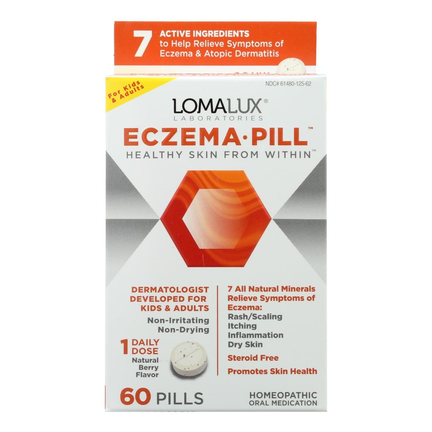 Loma Lux Laboratories Acne Eczema - Chewable - Quick Dissolving - 60 Count image 1
