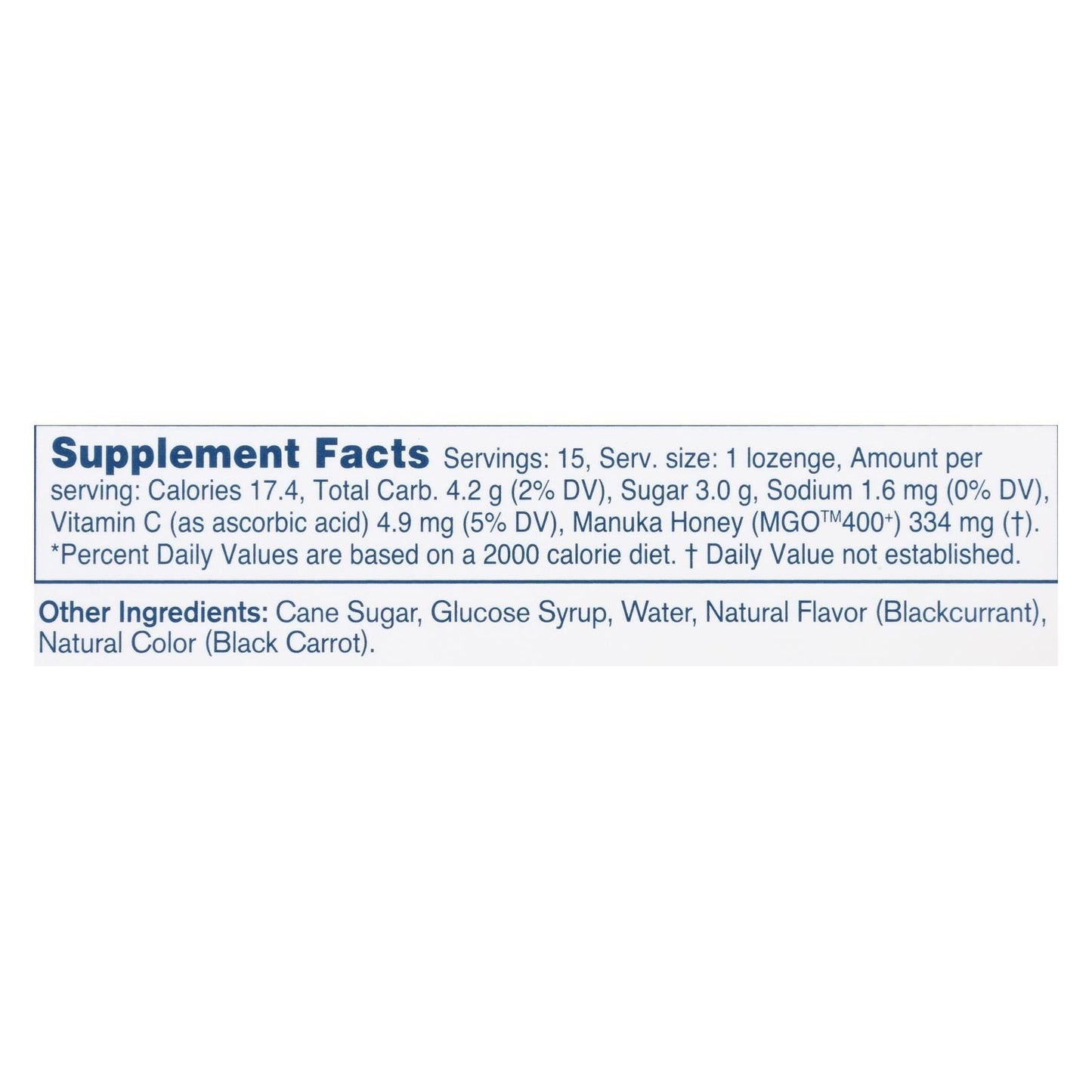 Manuka Health - Loz Honey Mgo 400+ Blkcrnt - 1 Each 1-15 Ct image 3