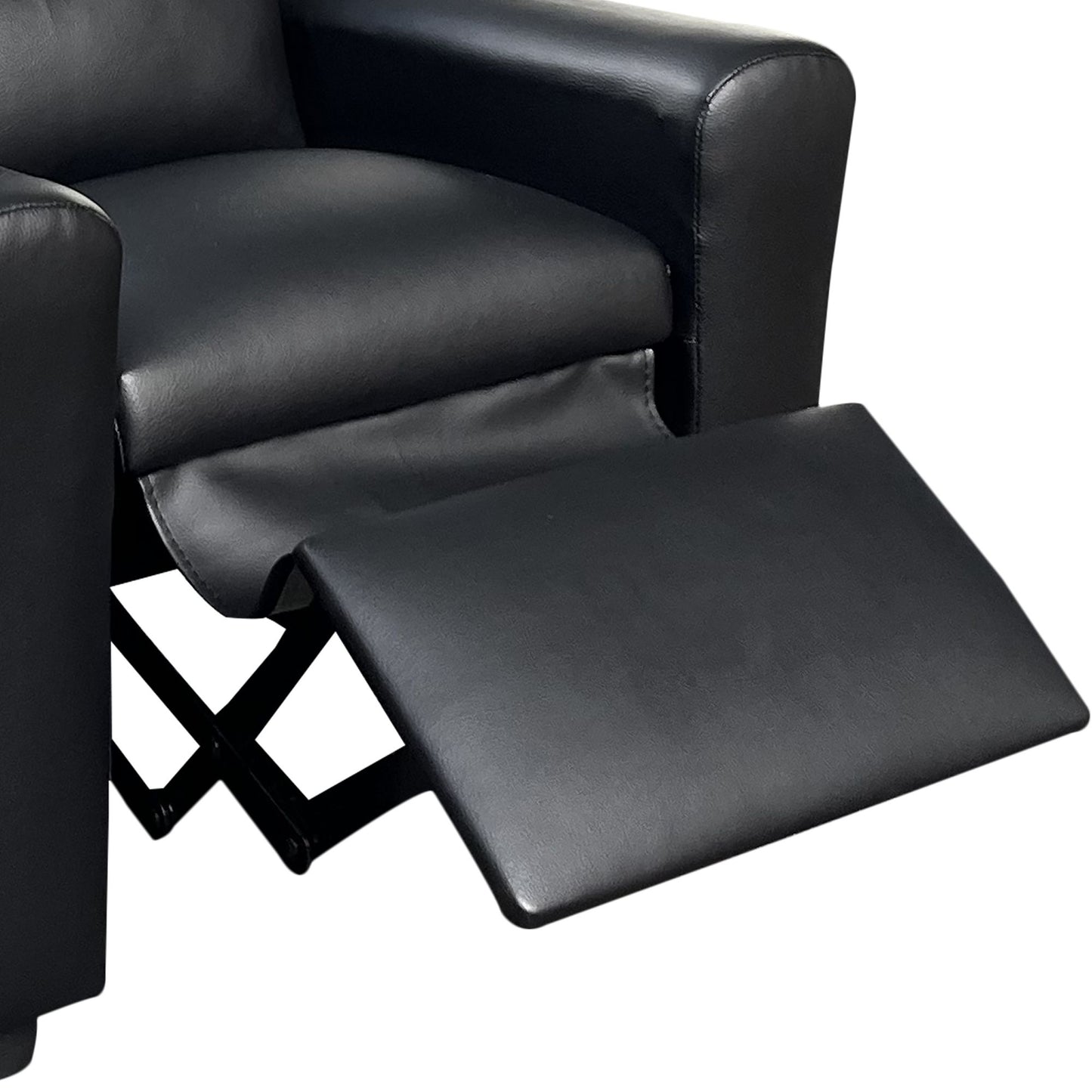 Marisa 23" Black PU Leather Kids Recliner Chair with Cupholder image 5