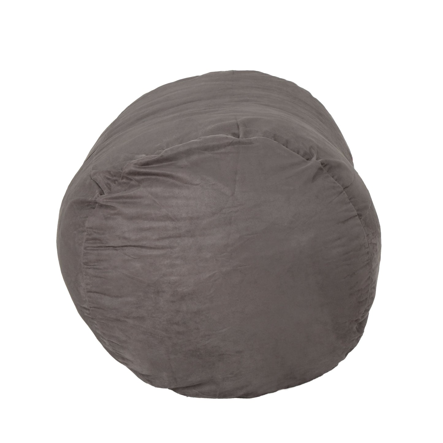 Michael 4 Foot Cylindrical Suede Bean Bag, Charcoal image 5