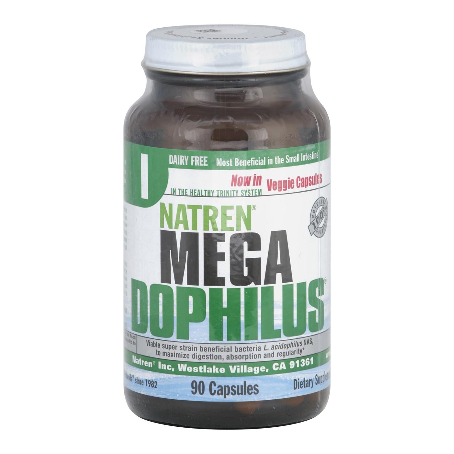 Natren Mega Dophilus Dairy Free - 90 Vegetarian Capsules image 1