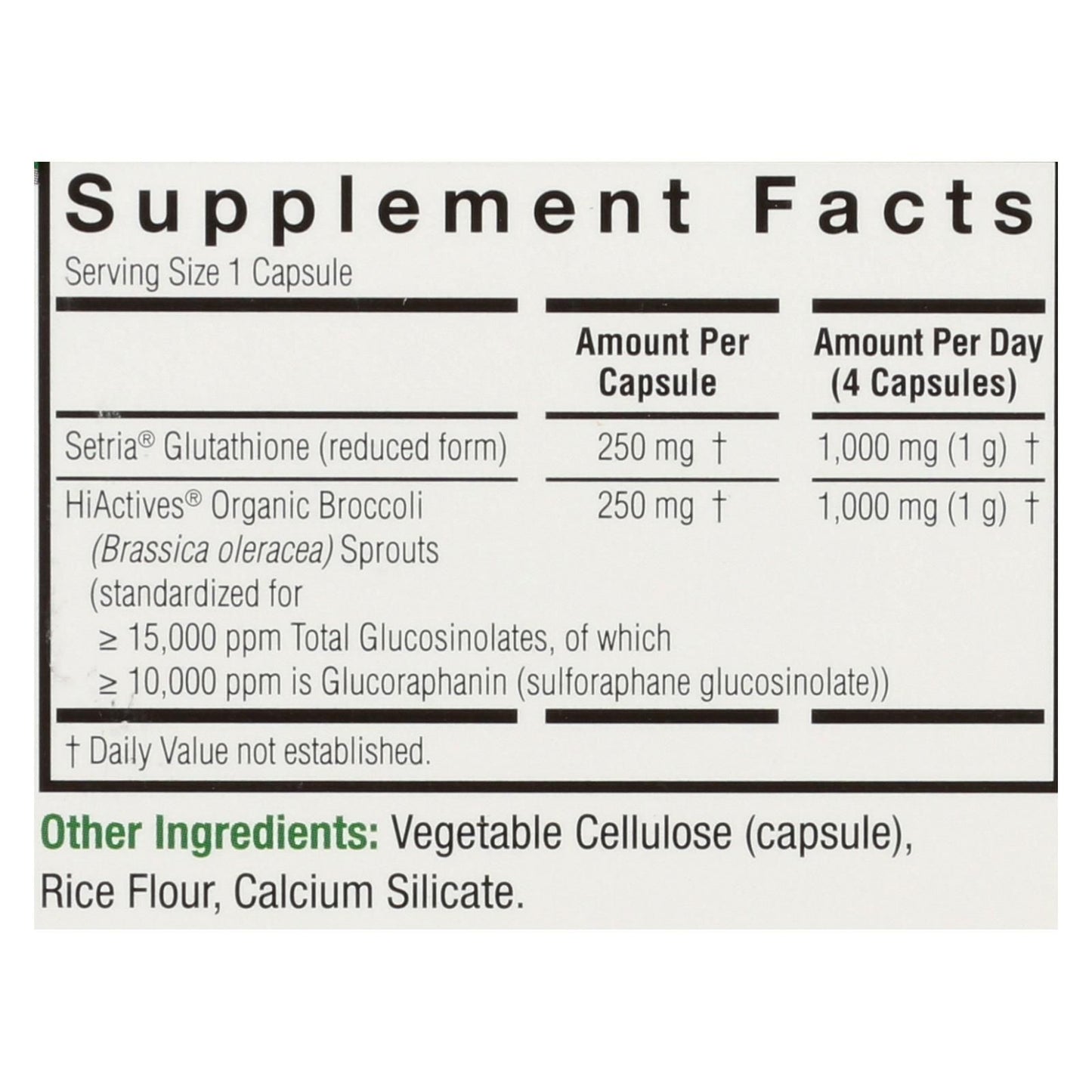 Nature's Answer - Brocco-glutathione - 60 Vegetarian Capsules image 3