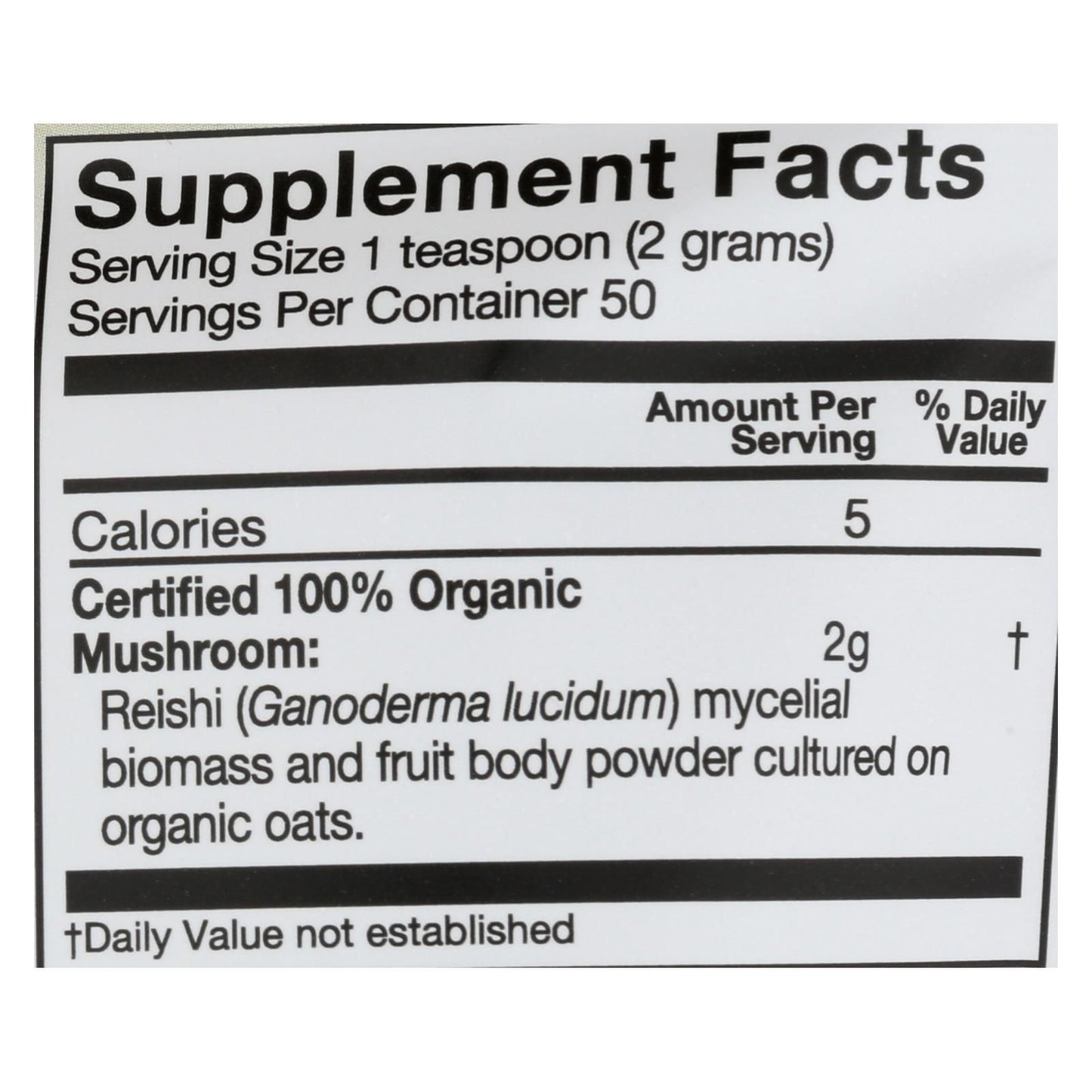 Om - Reishi Organic Powder 100grm - 1 Each - 3.5 Oz image 3