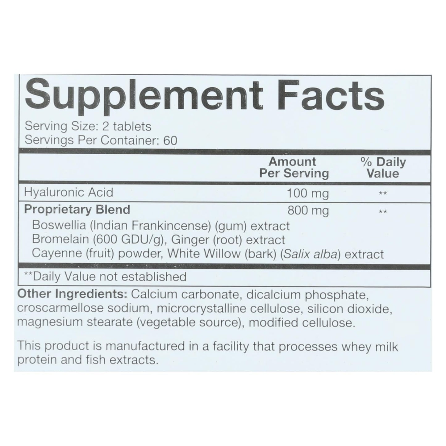 One Serving Size Of Youtheory Hyaluronic Acid Advanced - 1 Each - 120 Tab image 4