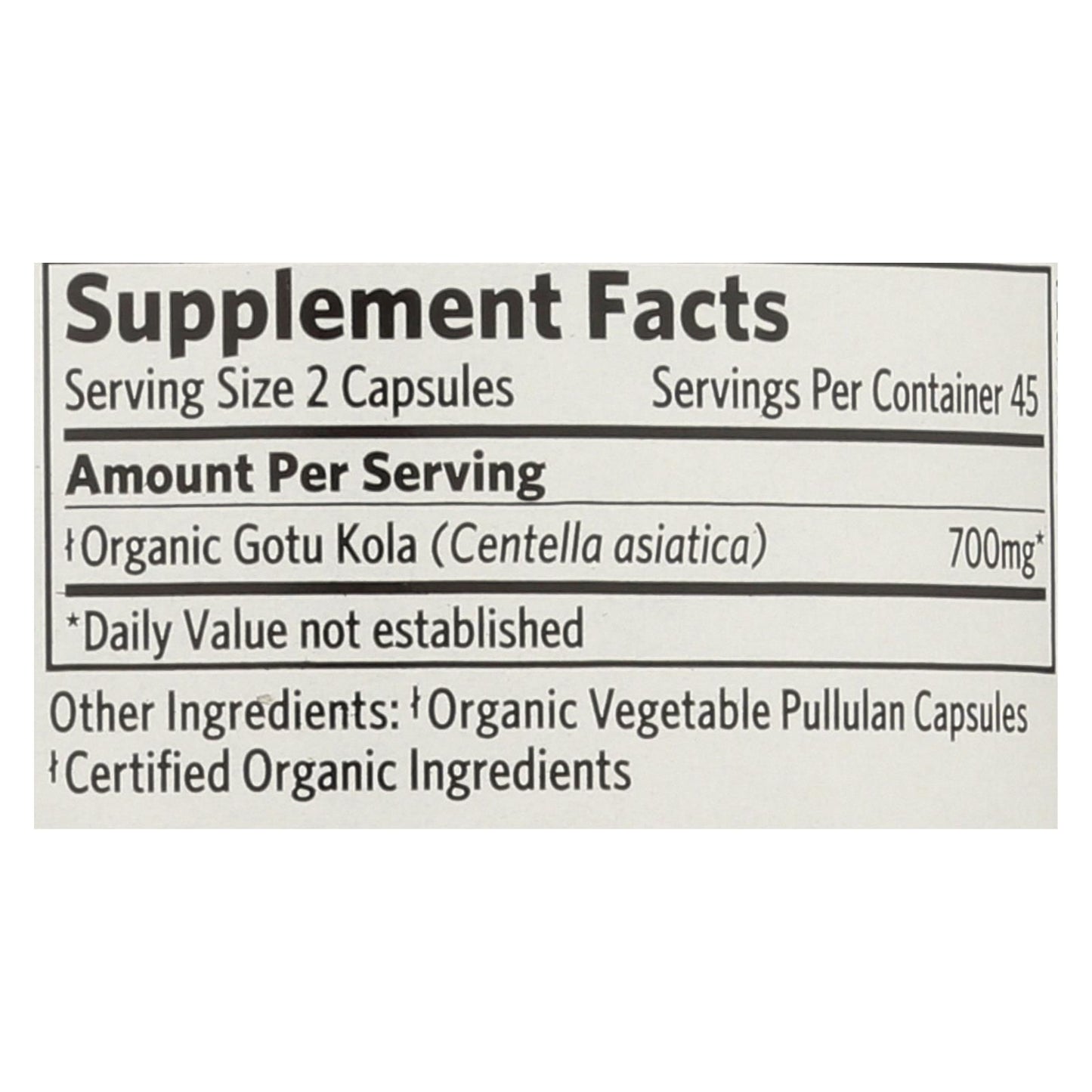 Organic India Tulsi Wellness Supplements, Gotu Kola - 1 Each - 90 Vcap image 3