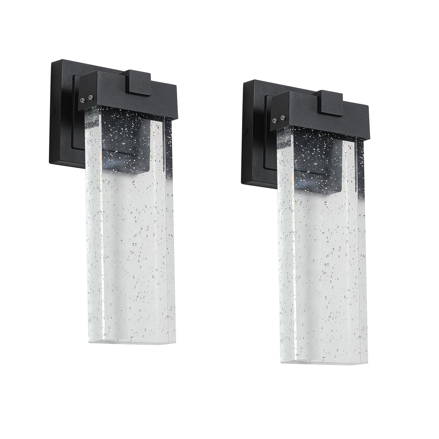 2-pack outdoor waterproof LED crystal wall lamps packaging