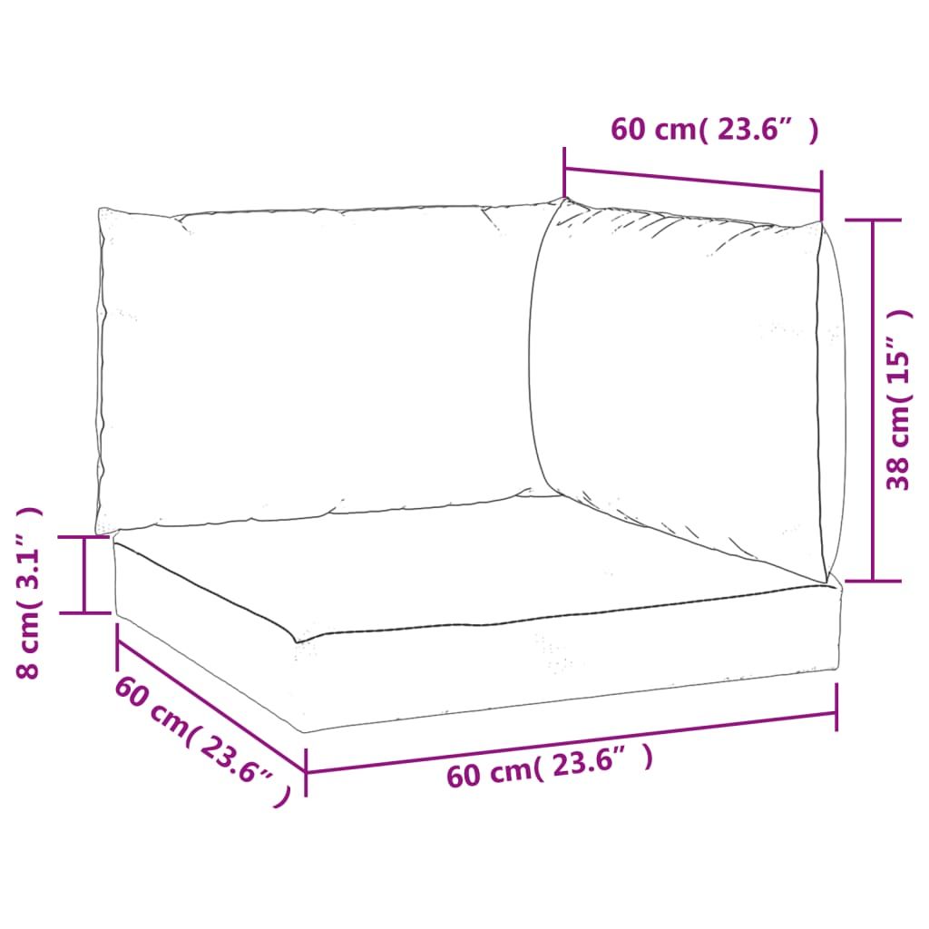 Pallet Cushions 3 pcs Red Oxford Fabric image 10