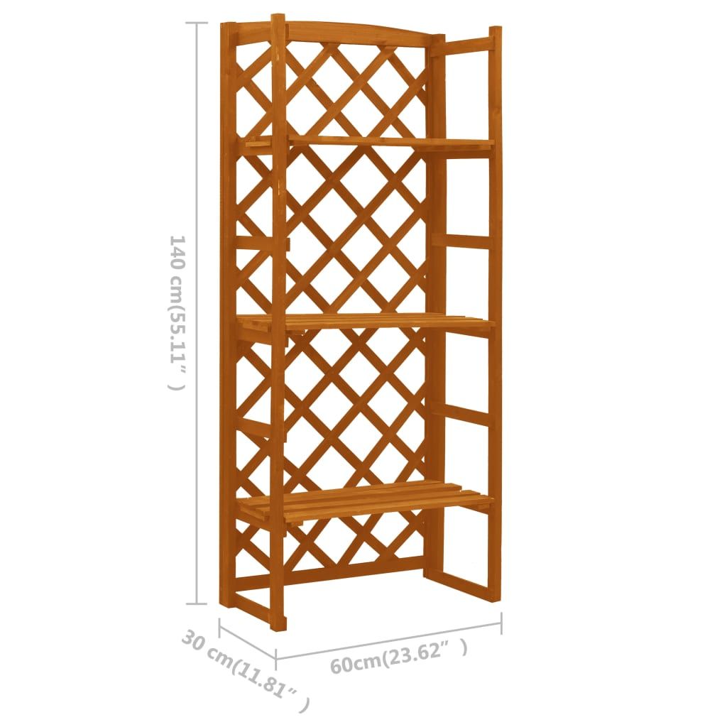 Plant Stand with Trellis Orange 23.6"x11.8"x55.1" Solid Firwood image 6