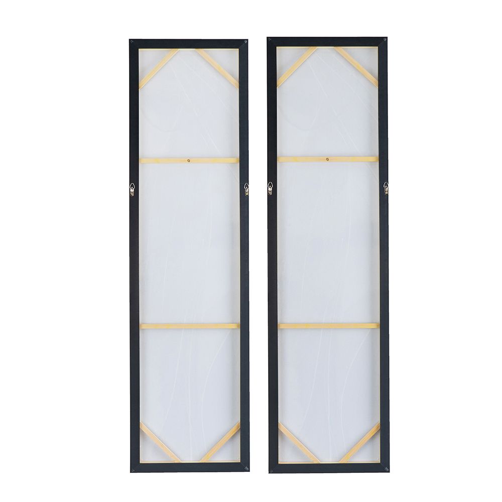 Set of 2 Elongated Modern Abstract Oil Paintings, Wall Art for Living Room Dining Room Bedroom Office Entryway, 20" x 71 image 12