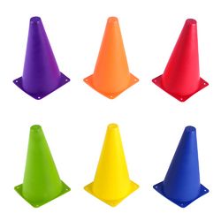 Set of 6 - 9' Sport Cones in Vivid Colored Vinyl image 1