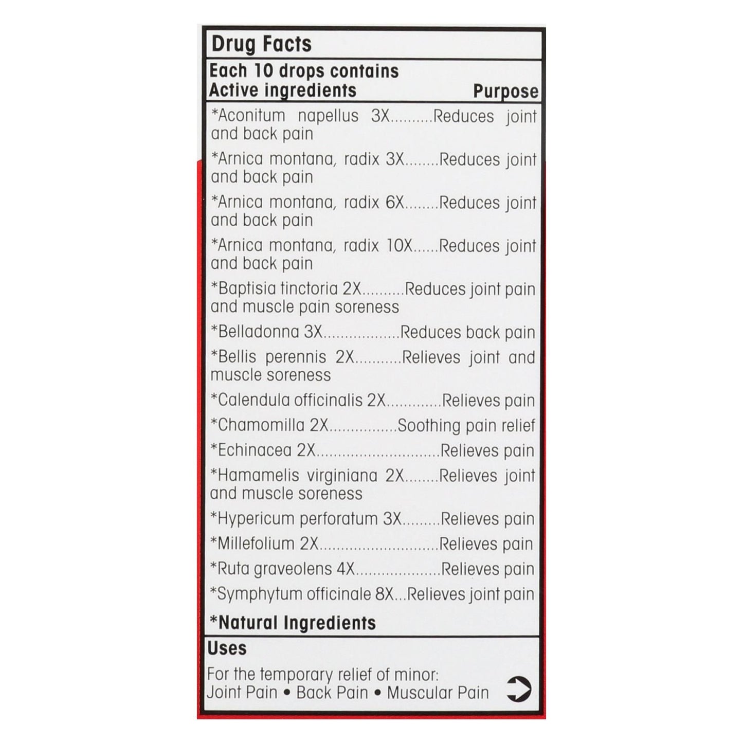 T-relief - Pain Relief Oral Drops - Arnica Plus 12 Natural Ingredients - 1.69 Oz image 2