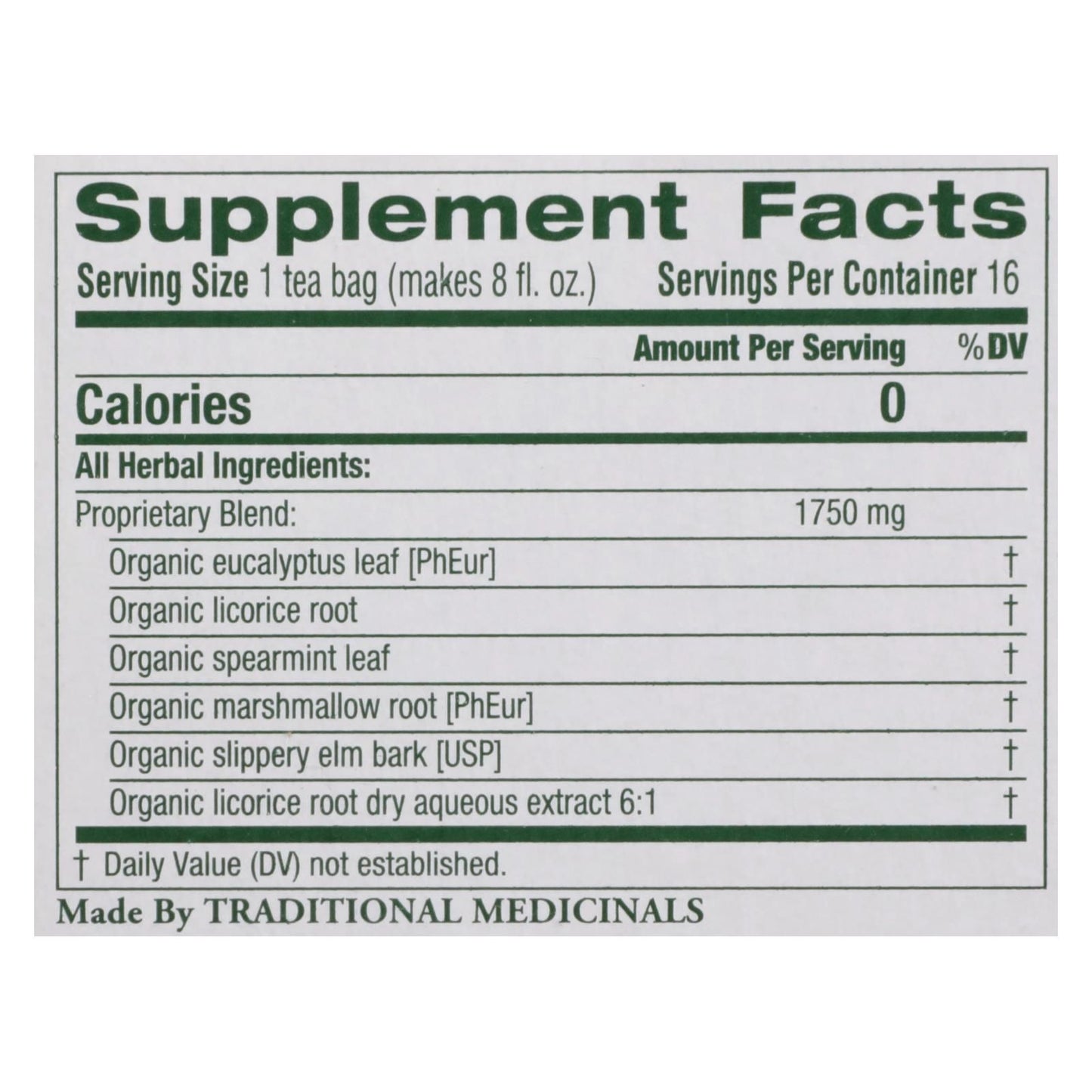 Traditional Medicinals - Herbal Tea Thrt Ct Eclyp - Case Of 6 - 16 Bag image 3
