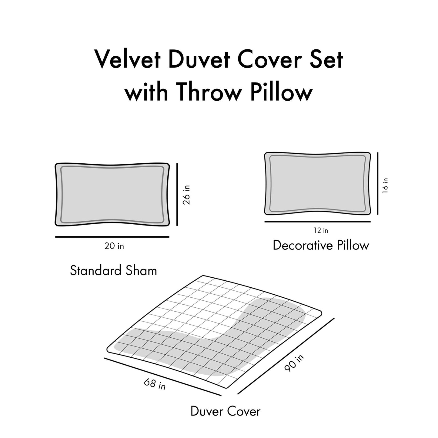 Twin/Twin XL Velvet Duvet Cover Set with Throw Pillow image 16