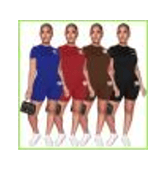 Two Pieces Short Sleeve & Pants Pullover with Side Pockets Set image 4