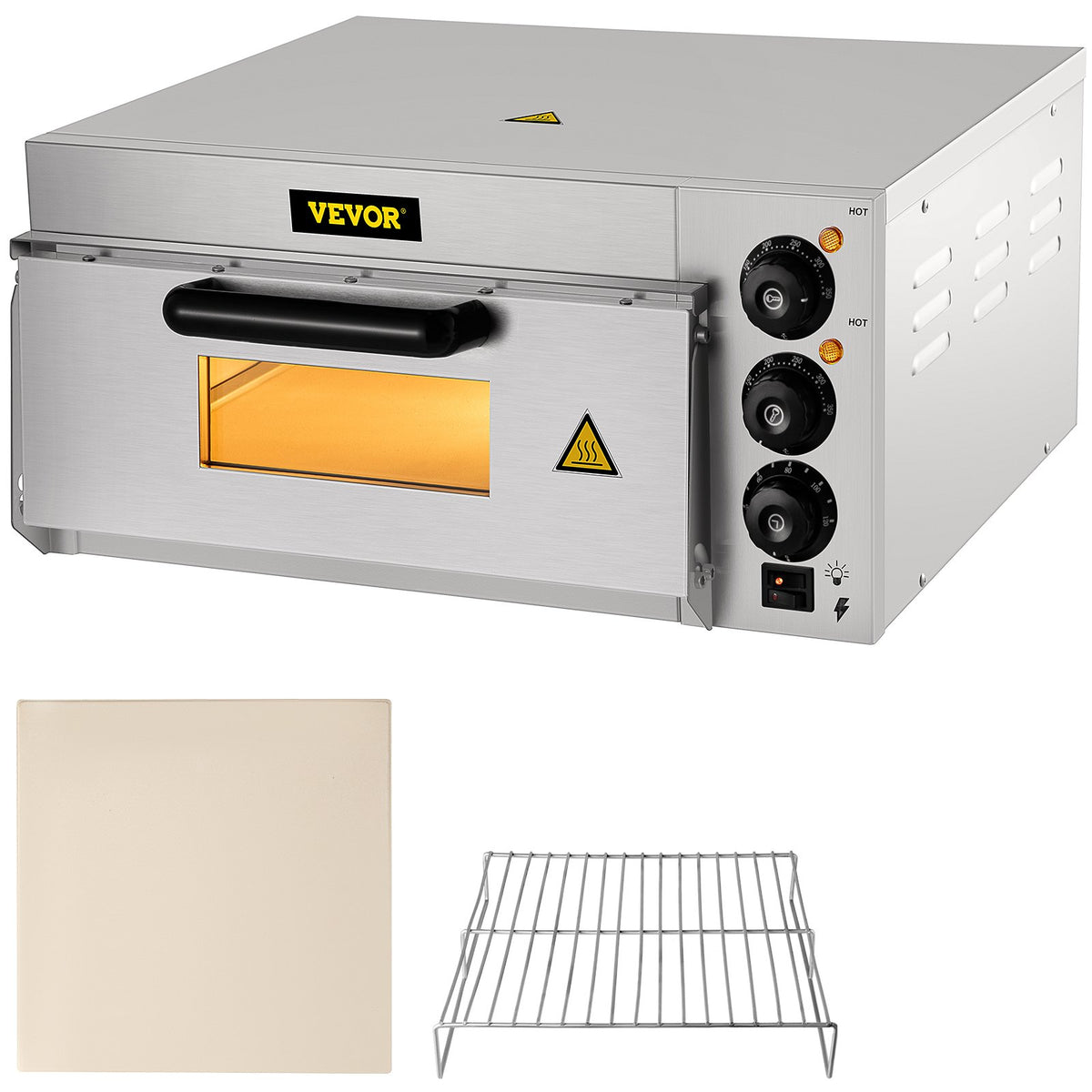 VEVOR Commercial Pizza Oven Countertop, 14 Inch Single Deck