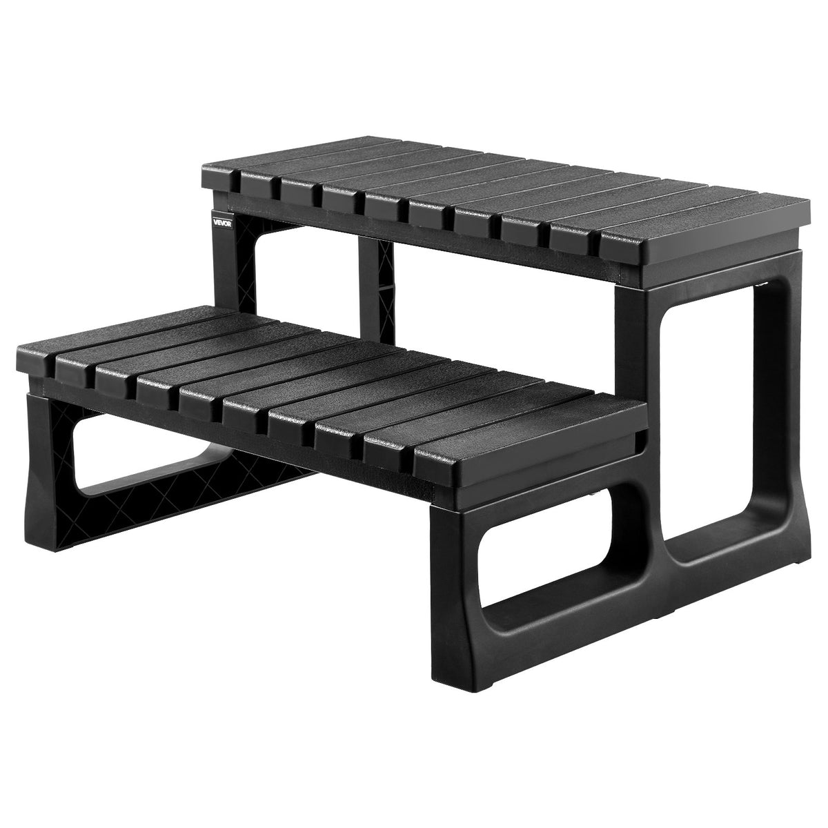 VEVOR Hot Tub Steps, 2-Step Spa Outdoor Stairs, Heavy Duty 23.6 inch Wide PP Above-Ground/Inflatable Pool Ladder with 320 lbs Weight Capacity, Multi-Use for Porch, Patio, Deck, Campers, Black - 2JTJBDCWGNWFB79O5001V0 - view 10