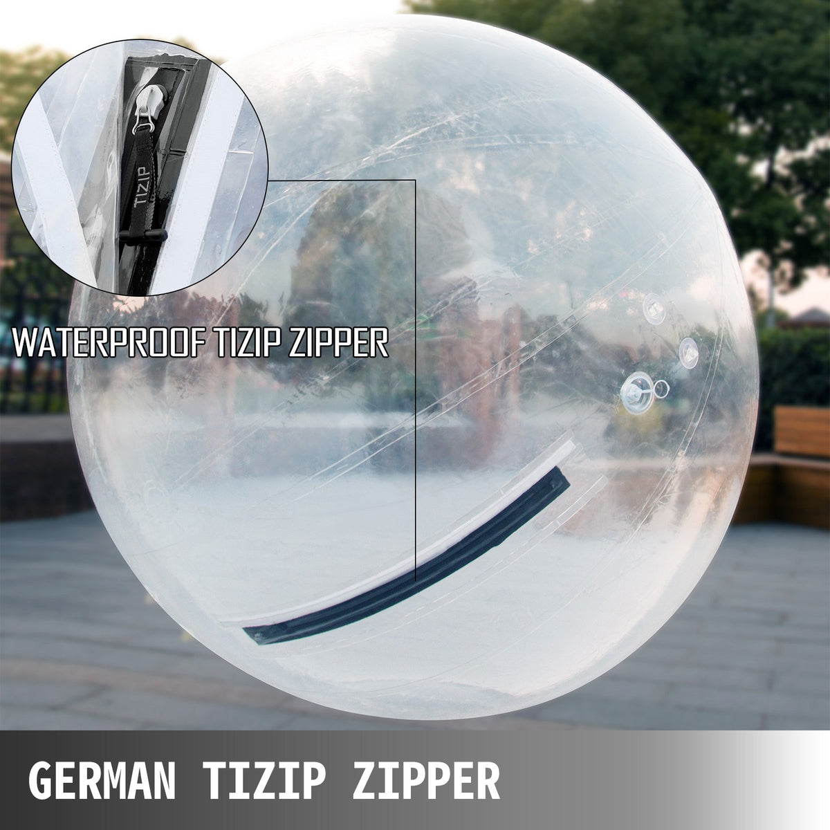 2M Walk on Water Walking Ball Roll Inflatable Zorb Ball w/ German Zipper PVC - 2MBXQ000000000001V1 - view 3