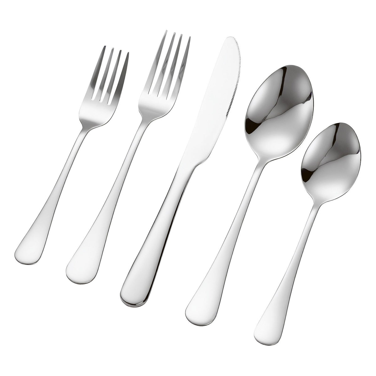 VEVOR 30-Piece Silverware Set, Food-Grade Stainless Steel Flatware Utensils, Mirror Finished Cutlery Set, Dishwasher Safe Eating Tableware for Kitchen Home, Service for 6, Include Knife Fork Spoon - 430BXGCJTZBXZMV36V0 - view 10
