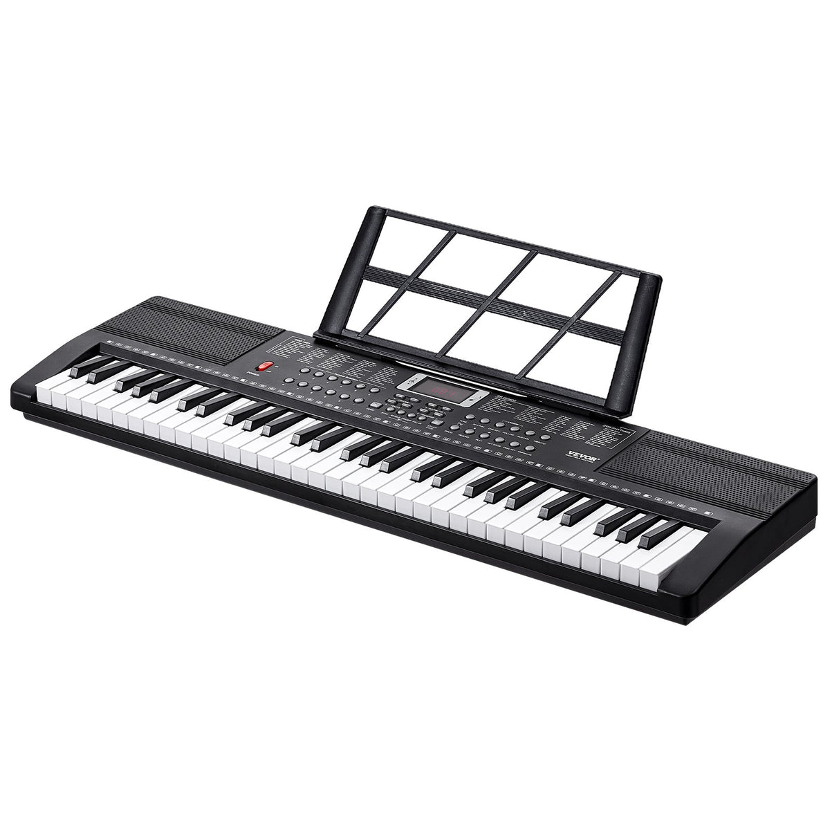 VEVOR 61 Key Digital Keyboard Piano, 200 Tones 200 Rhythms, Electric Portable Piano Keyboard Kit with 60 Demo Songs Built-In Dual Speakers Headphones, Piano Stickers for Beginners Learning - 61JBPZSMGQ61JYYXMV9 - view 10