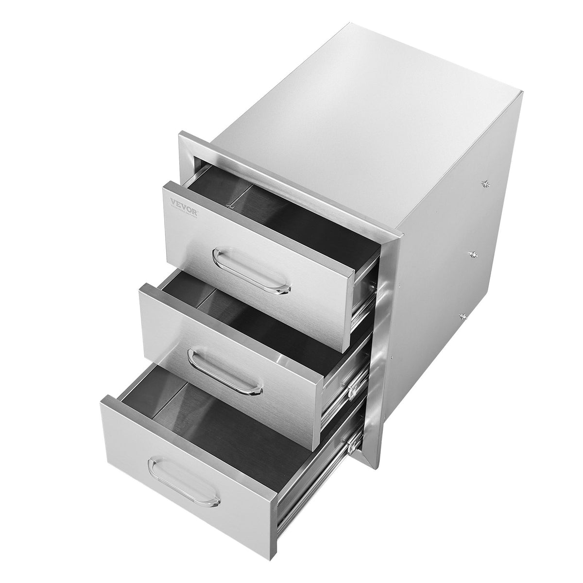 VEVOR Outdoor Kitchen Triple Drawers, 16 in Wide, Stainless Steel — view 10