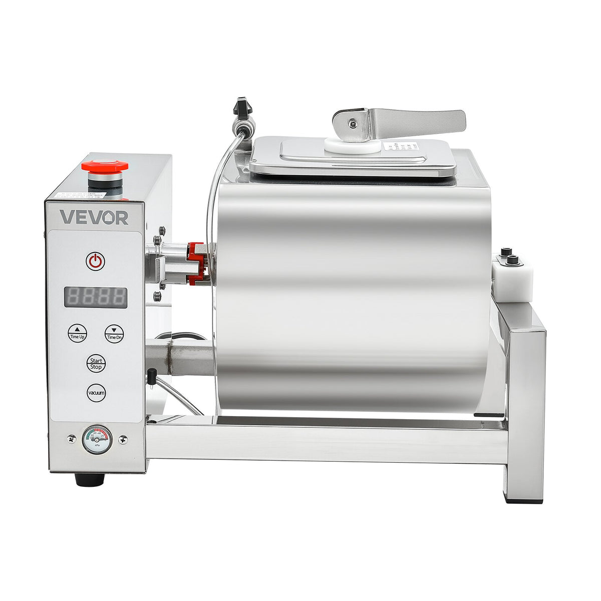 VEVOR Meat Tumbler Marinator, 10L Vacuum Tumbler Marinating Machine with Automatic Bidirectional Rotation, Stainless Steel Vacuum Curing Machine for Chicken Steak Pork, Home & Commercial Use - ARJBXG10STM0V13CD001V1 - view 10