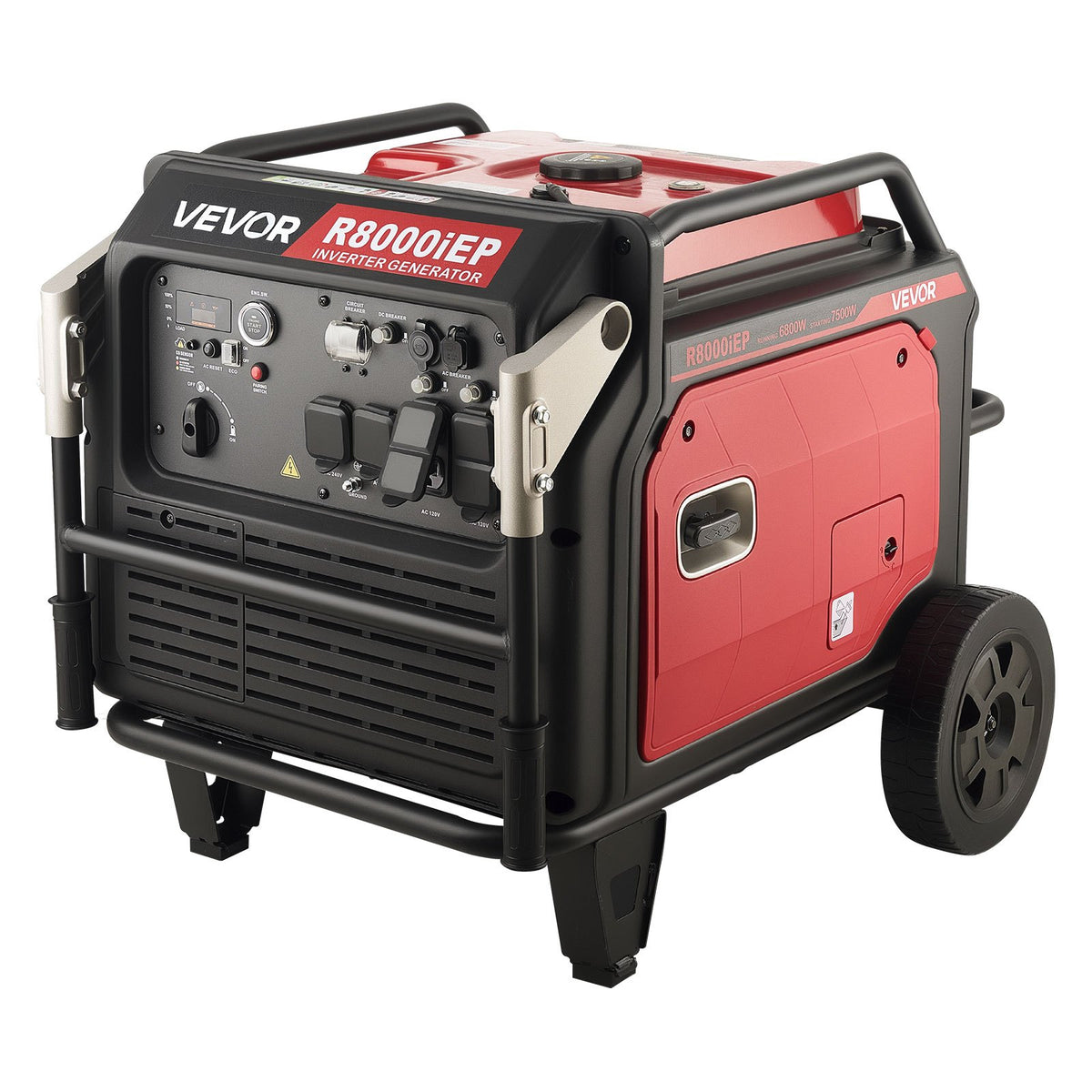 VEVOR Inverter Generator, 10KW Peak Watt Inverter Generator, Remote Start Inverters Generators for Home Outdoor, Gas Powered, Stable Power, CO Sensor, RV Ready 1A & 2.1A Outlet (6.8KW Operating Power) - BCGBPFDJJYSDO10UZ001V5 - view 10