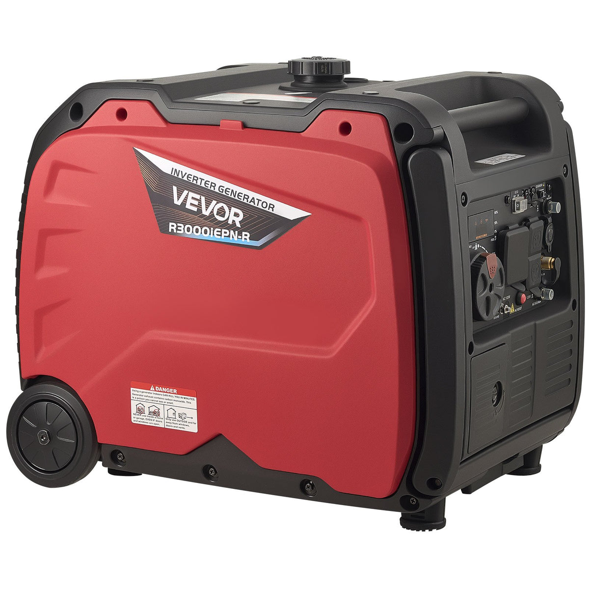 VEVOR Inverter Generator, 4200W Peak Watt Quiet Inverter Generator, Dual Fuel Inverters Generators for Home Outdoor, Gas & LPG Powered, Stable Power, CO Sensor, RV Ready 8.3A Outlet, Long Run Time - BCGBPFDJJYSSRKE2X001V5 - view 10
