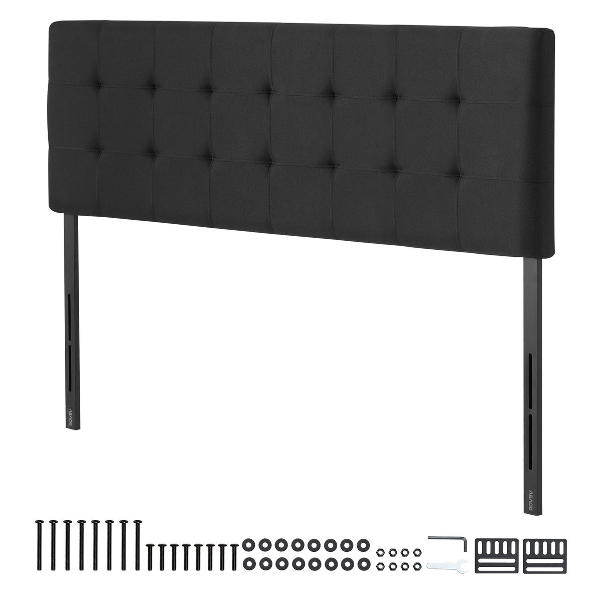 VEVOR Headboard, Queen Size Headboard with Adjustable Height, Comfortable Diamond Tufted for Queen Size Bed, W62.2 x H(42.72-54.53) x D2.76 in, Ideal for Bedroom, Hotel, Homestay, Dormitory, Black - BDDCTBBLRBZLP19PW003V0 - view 10