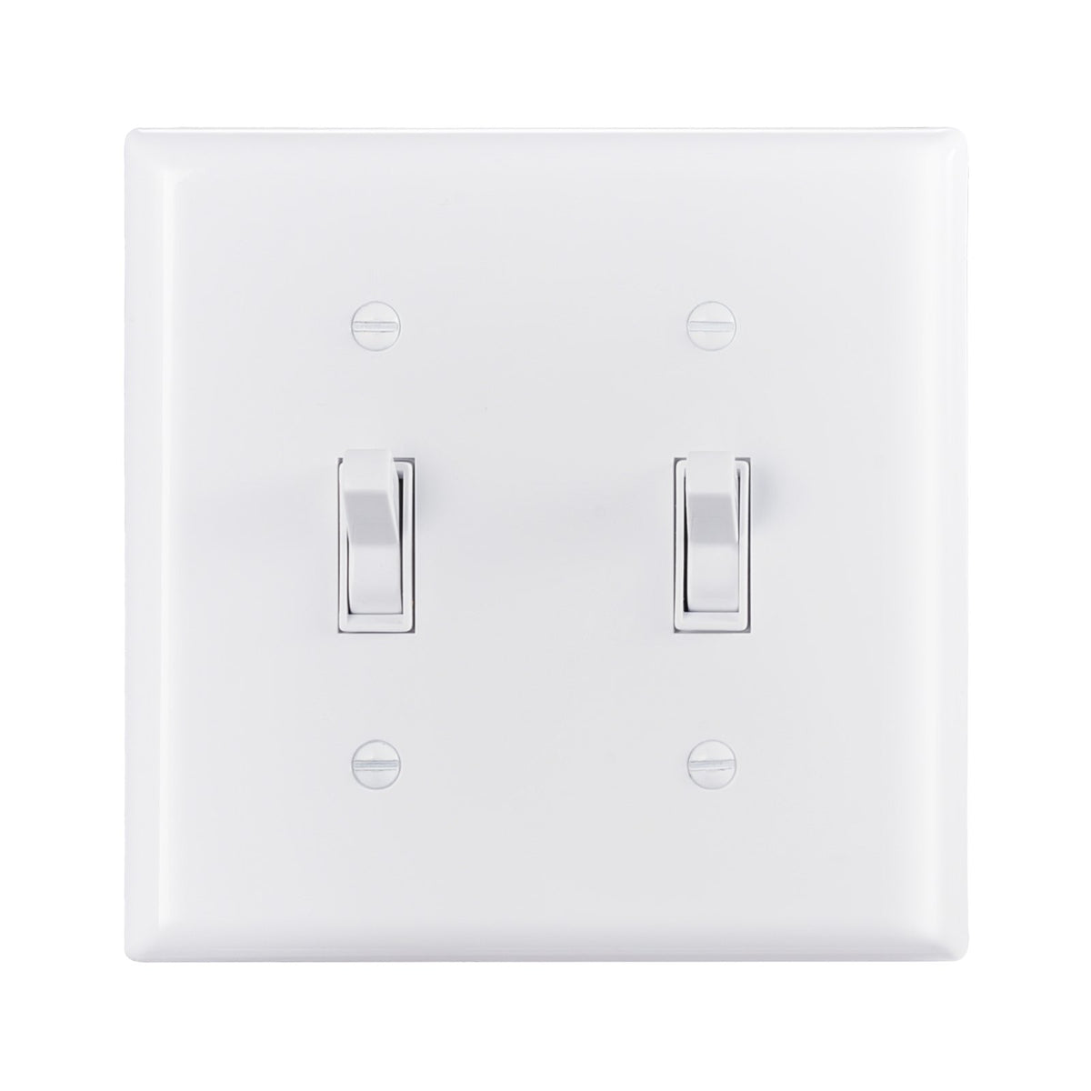 VEVOR Toggle Light Switch Wall Plates, 2-Gang Switch Electrical Outlet Covers, Standard Size 4.61in L x 4.53in H Unbreakable Polycarbonate Thermoplastic Faceplate for Receptacle Outlet&Switch(5 Pack, White) - BDKGBBPCDLXZHFZWM001V0 - view 10