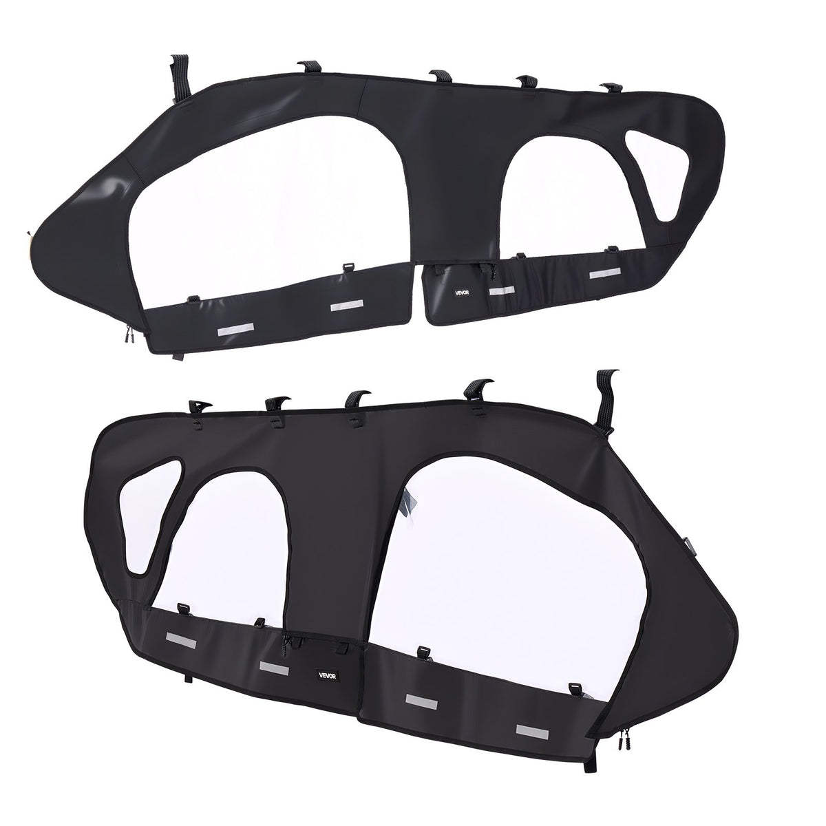 VEVOR Cab Enclosure Upper Doors, Compatible with Can-Am Maverick X3 MAX 4-Seater 2017-2024, Soft Upper Doors, Windproof Upgraded Zipper UTV Soft Side Window Kit, Work with Roof and Partial Windshields - BDWQCANAMMAV1RXOE001V0 - view 10