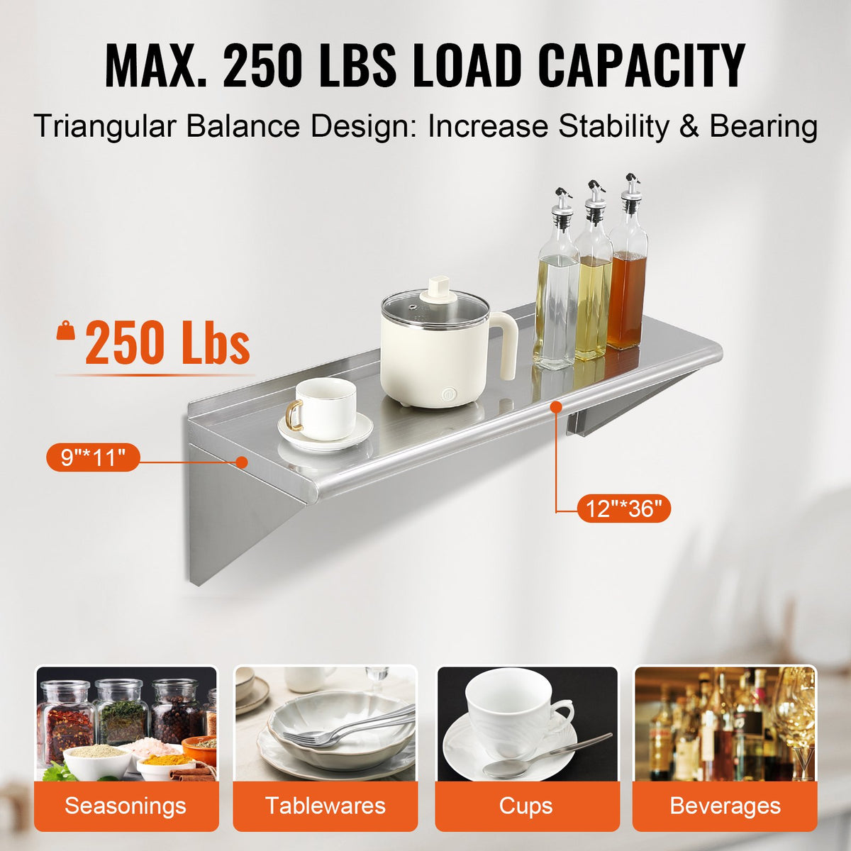 VEVOR Restaurant Shelving - Select Your Configuration - BGSCTTJD1236144CAV0 - view 3