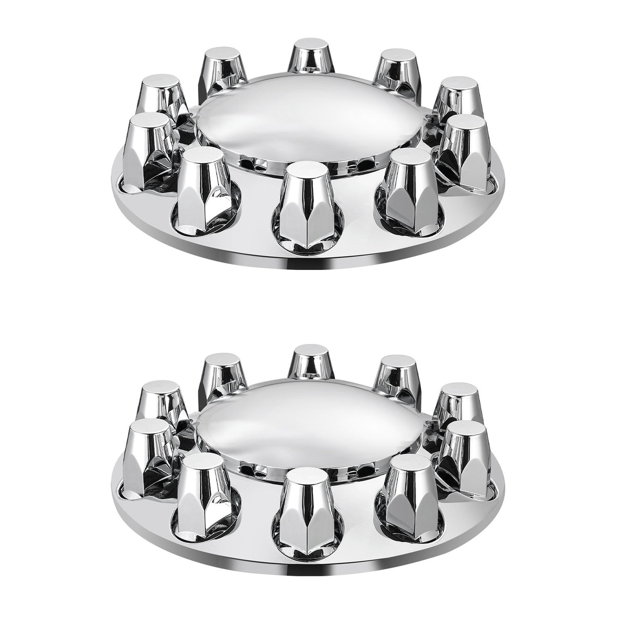 VEVOR Front Axle Wheel Covers, Dome Axle Cover for Semi Truck, ABS Electroplate Rust-Resistant Lug Nut Covers, Universal Fit, Installation Tool Included, Complete Axle Cover Combo Kit - BKCZGTJYDX2FS9XCRV0 - view 10