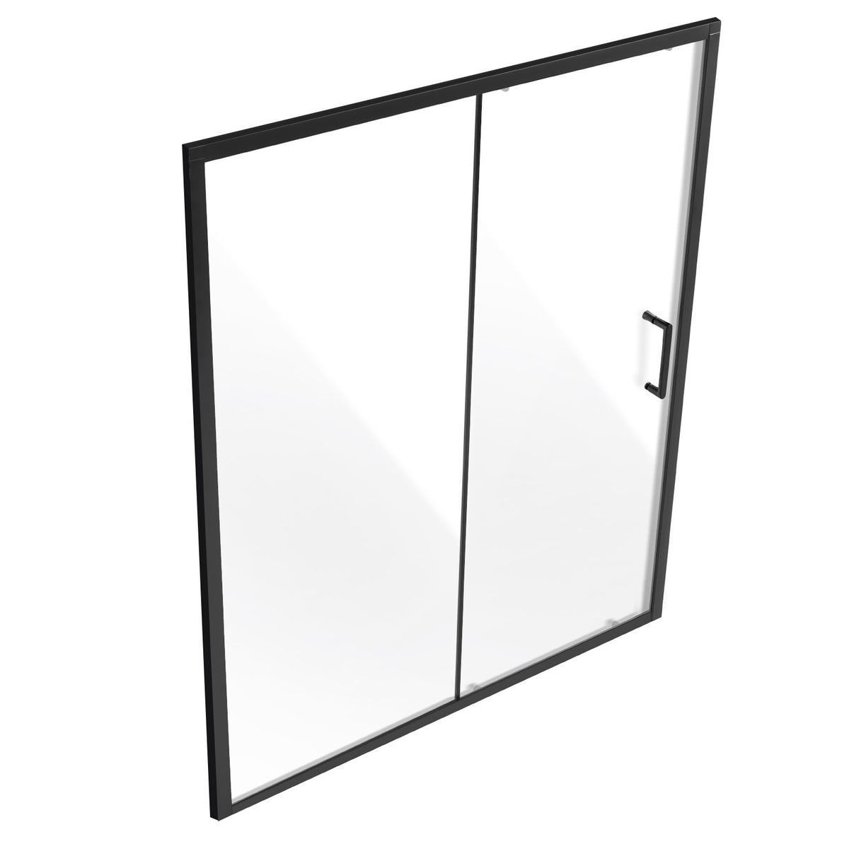 VEVOR Semi-frameless Shower Door, 57.7-59 W x 70 H in, Shower Sliding Glass Door with 1/4 in(6mm) Clear Tempered Glass, Waterproof Shatterproof Stainproof with Stainless Steel Hardware, Matte Black - BKSYMTLYSM60JZDFX001V0 - view 10