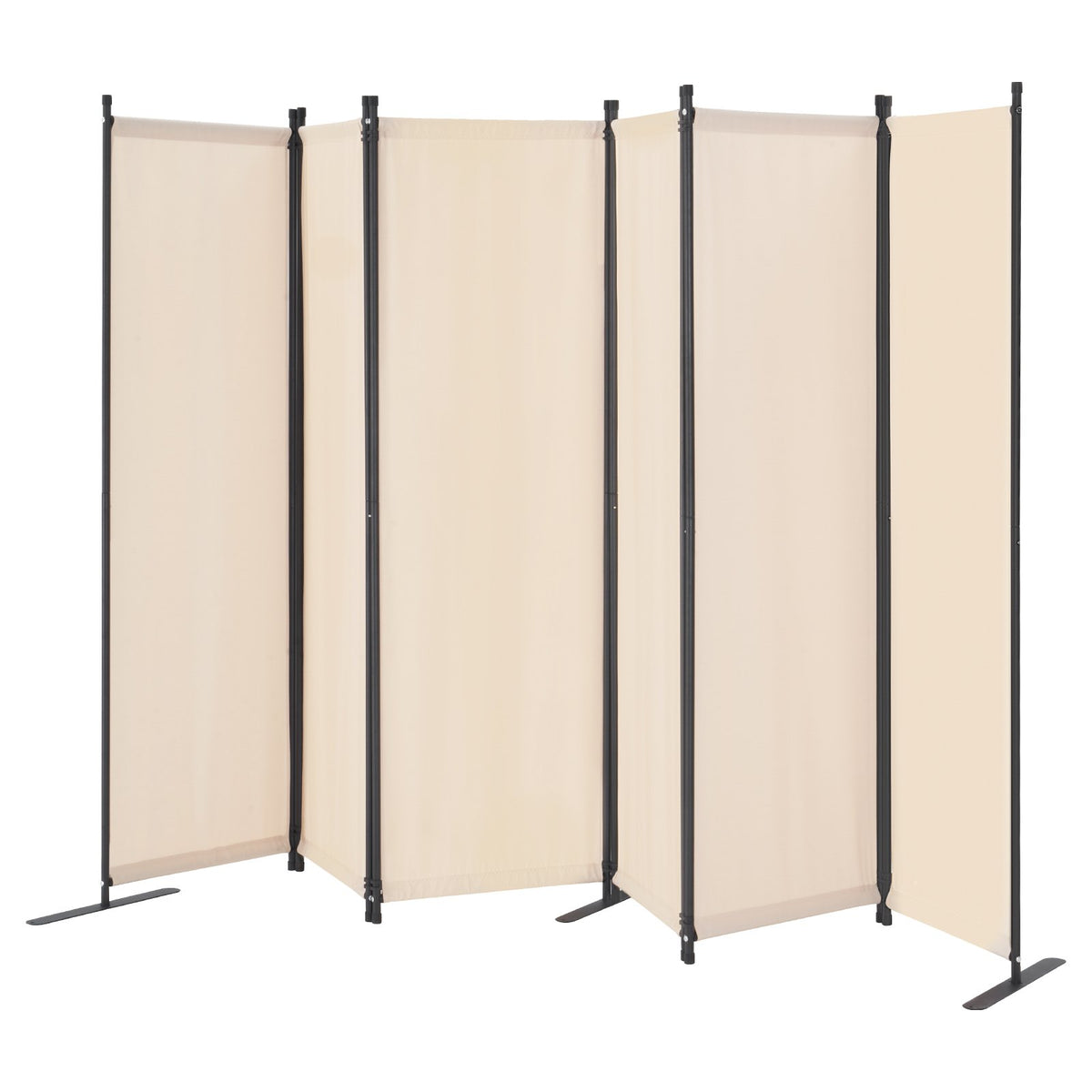 VEVOR Room Divider, 6 Panel Room Divider, Folding Privacy Screen and Portable Partition Divider for Room Separation, Freestanding Room Partitions for Office, Bedroom, Study, Beige - BLFWFGQ6MB22SD7SBV0 - view 10