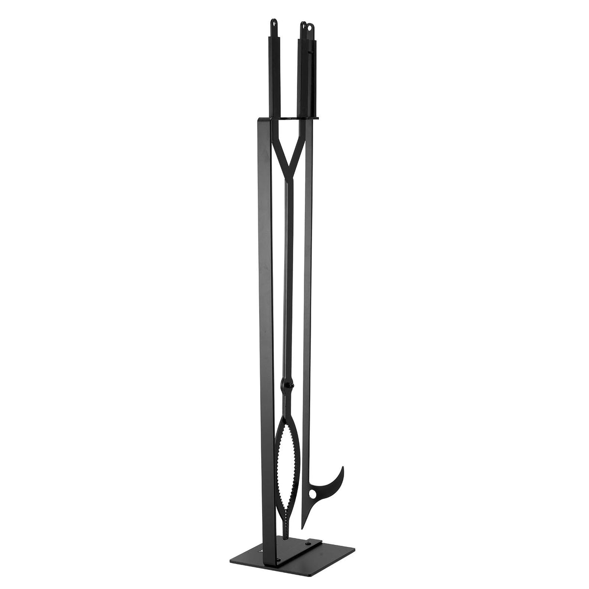 VEVOR Fireplace Tool Set, 3 PCS Fire Tool Set and Holder with Stand, Tongs, Fire Place Poker, Wrought Iron Fireplace Accessories for Campfire Backyard Bonfire Indoor/Outdoor, Black - BLGJTJ3JTCXGS1KU6001V0 - view 10