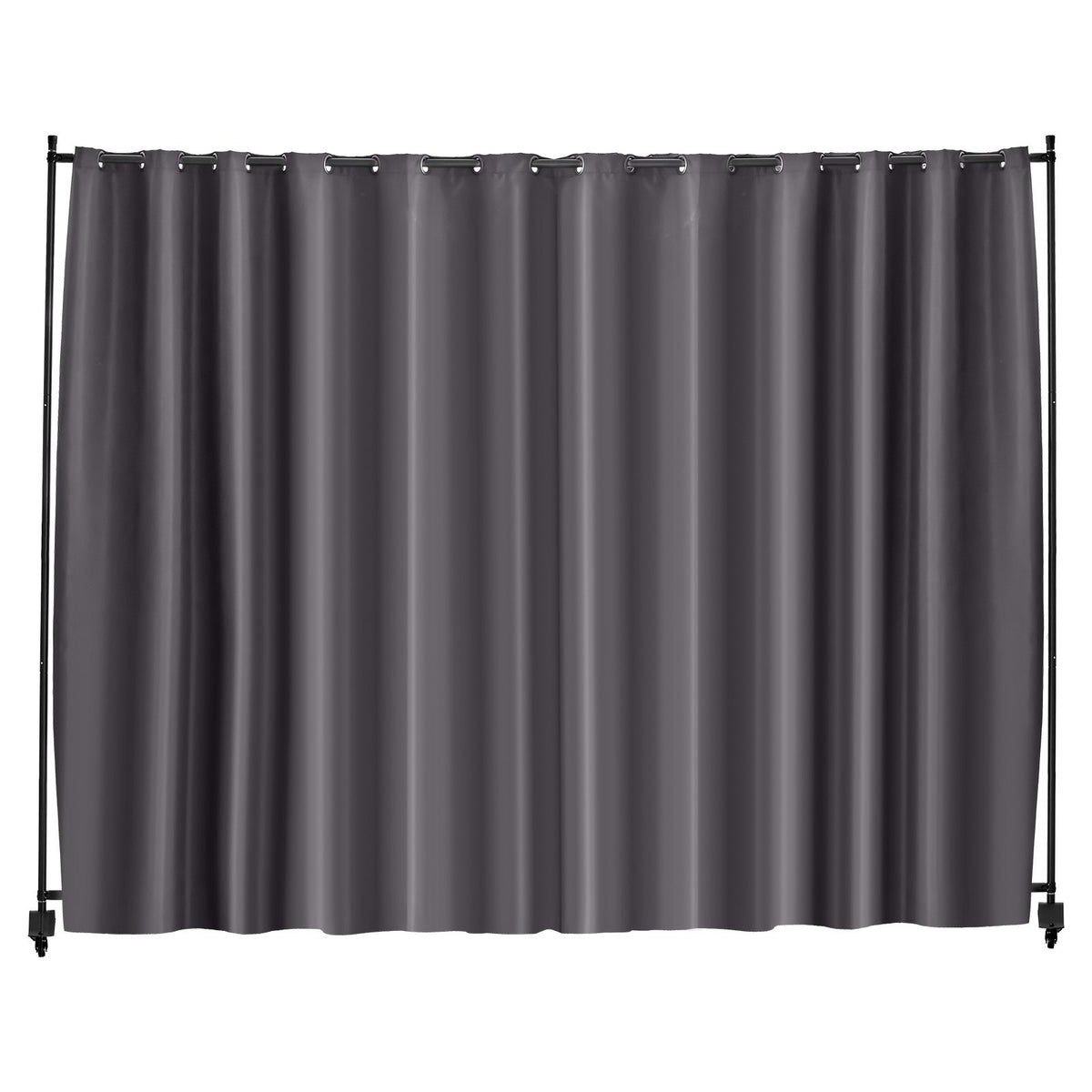 VEVOR Room Divider, Portable Panel Room Divider with Wheels Curtain Divider Stand, Freestanding Room Divider Privacy Screen for Office, Bedroom, Dining Room, Study, Gray - BLPF96120INCWMUXEV0 - view 10