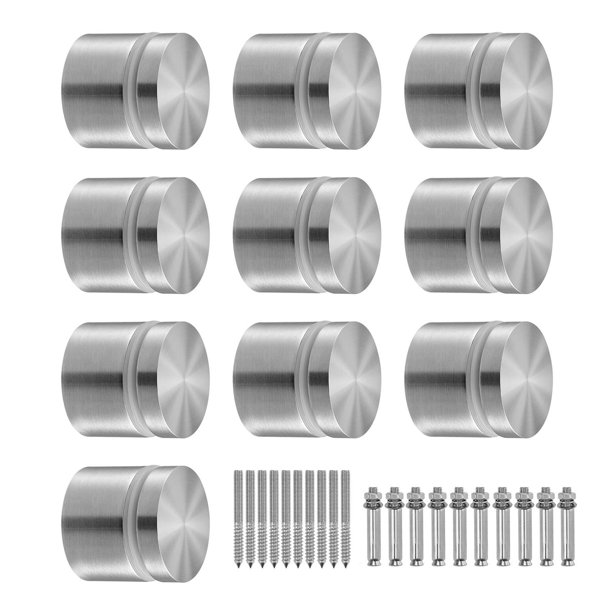VEVOR Glass Clamp, 10 PCS Round Glass Railing Bracket for 0.31 "-0.62 " Tempered Glass, 316 Stainless Steel Glass Mounting Clamp, Glass Shelf Bracket for Balcony, Garden, Pool, Stair, Silver - BLZJYSYX10PC7RG34V0 - view 10