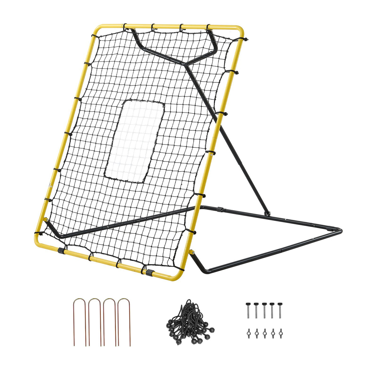 VEVOR Baseball Softball Rebounder Net 4 x 4.5 ft Pitch Back Trainer Target, 4 Adjustable Angles with Strike Zone, Steel Frame, Bounce Back Net for Pitching & Fielding Training, Return Practice - BQHDWJDKD445BMLCB001V0 - view 10