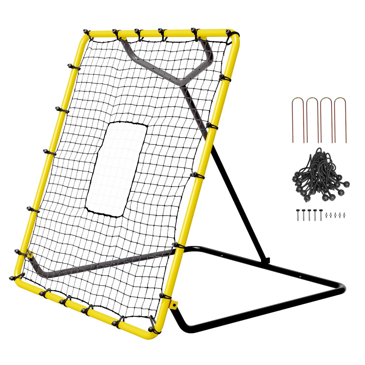 VEVOR Baseball And Softball Rebounder Net, 4 x 4.5 Feet PitchBack Baseball Nest for Pitching and Fielding Training, Pitch Return Trainer Rebound Net with Pitching Target, 4 Adjustable Angles - BQHDWPWJDKD41TLV7V0 - view 10