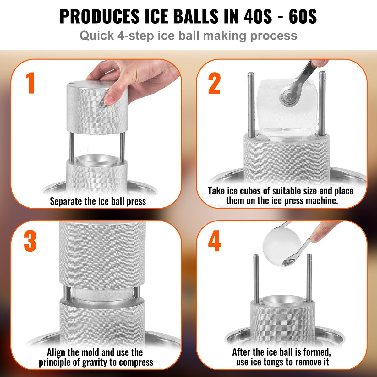 VEVOR Ice Ball Press - Select Your Configuration - BQYJYSLCG60MMN7OYV0 - view 3