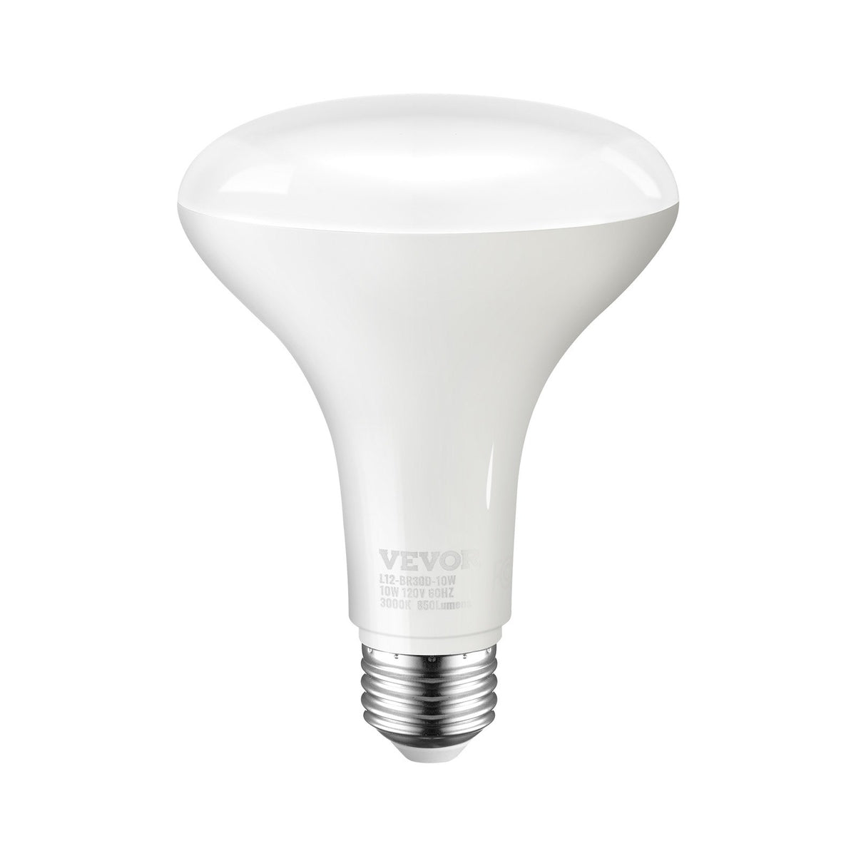 VEVOR BR30 Flood Light Bulb, 12 Pack LED Indoor Flood Lights, 850 Lumens LED Flood Light Bulbs, E26 Standard Base, 3000K Warm Light, 15,000 Hour Lifetime, Stepless Dimmable Recessed Can Light Bulbs - BRDPLXBR30XHYAMY6V6 - view 10