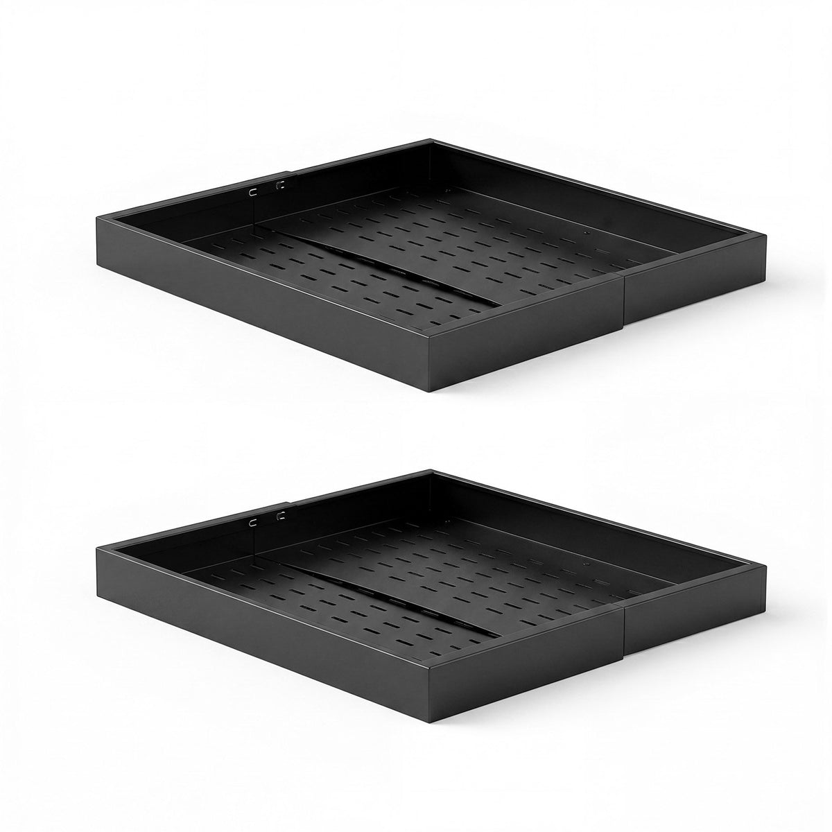VEVOR Pull Out Cabinet Organizer, 2 Pack Expandable Width (12.2"-18.9"), 20.47" Deep Pull Out Drawers for Cabinets, Sliding Drawer for Kitchen Pantry Cabinet Organizer with Nano Adhesive Strips, Black - BSLL21YCHS2GECLLO001V0 - view 10